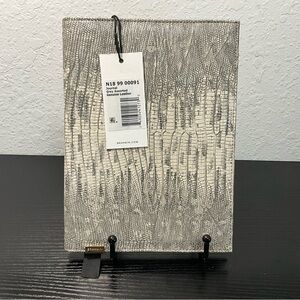 Brahmin Journal FAIREST GREY WHITECAP Leather Neutral Coloring NWT